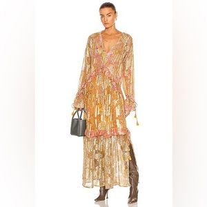 Hemant and Nandita Kaftan in Mustard | Size Medium